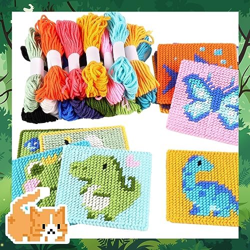 Pllieay 10-in-1 Cross Stitch Beginner Kit for Kids, Embroidery Kit - Image 5
