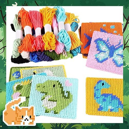 Pllieay 10-in-1 Cross Stitch Beginner Kit for Kids, Embroidery Kit - Image 5