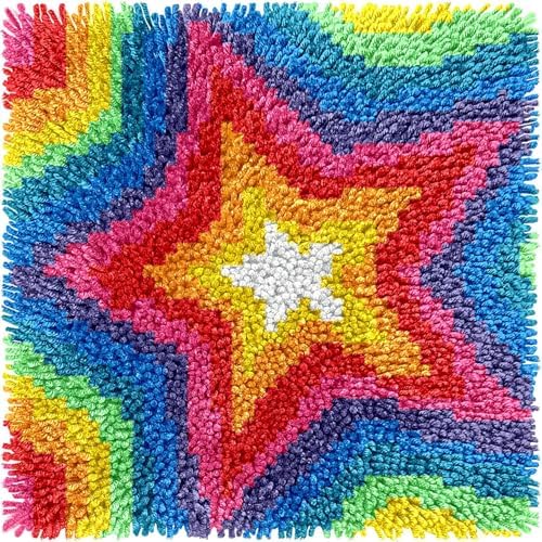 Puzamen Latch Hook Kit, 12in Small Latch Hook Rug Kits for Adults Beginners by Puzamen