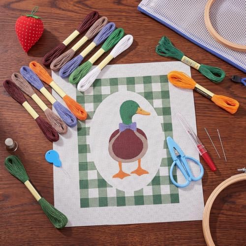 XunYee Needlepoint Canvas Kit, Mallard Duck - Image 4