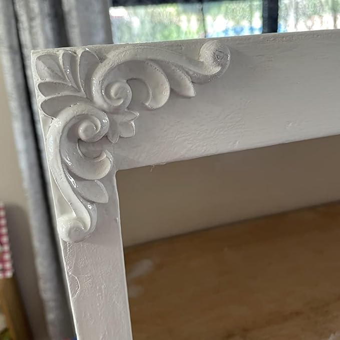 4PCS Corner Wooden Carving Decal Unpainted Wood Appliques Onlays DIY Wood Carved Furniture Appliques Onlays for Wall Bed Door Wardrobe Cabinet Furniture Decoration(07,12x12cm/4.72x4.72inch)