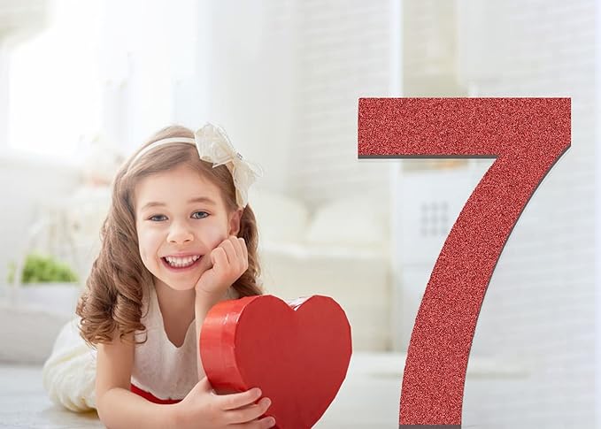 17 inch Large Wooden Numbers, Wood Number, Blank Wooden Number, Wooden Sign Board, Wooden Numbers for Crafts, DIY Projects, Birthday, Party, Wedding Decorations (Number 7)