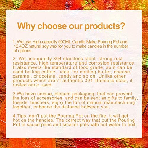 DINGPAI Candle Making Kit Supplies, Candle Make Pouring Pot & Soy Wax - Image 7