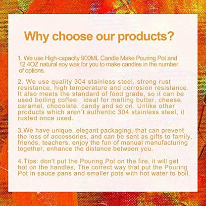 DINGPAI Candle Making Kit Supplies, Candle Make Pouring Pot & Soy Wax - Image 7