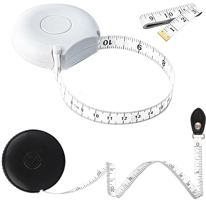 Tape Measure Body Measuring Tape 80inch/205cm Lock Pin Retract Tape Measure for Tailor Fitness Clothes Sewing Handcrafts Weight Loss Body Measurement