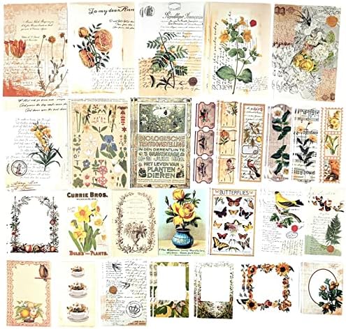 Esweny 200PCS Vintage Scrapbooking Supplies Kit for Journaling, Scrapbook Sticker Paper Pack for Junk Journal Planners Aesthetic Cottagecore Room Decor Wall Art Collage Album - Image 4