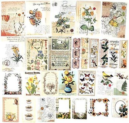 Esweny 200PCS Vintage Scrapbooking Supplies Kit for Journaling, Scrapbook Sticker Paper Pack for Junk Journal Planners Aesthetic Cottagecore Room Decor Wall Art Collage Album - Image 4