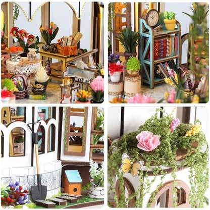 Hanging Garden DIY Miniature Dollhouse Kit, Dollhouse Kit with LED - Image 4