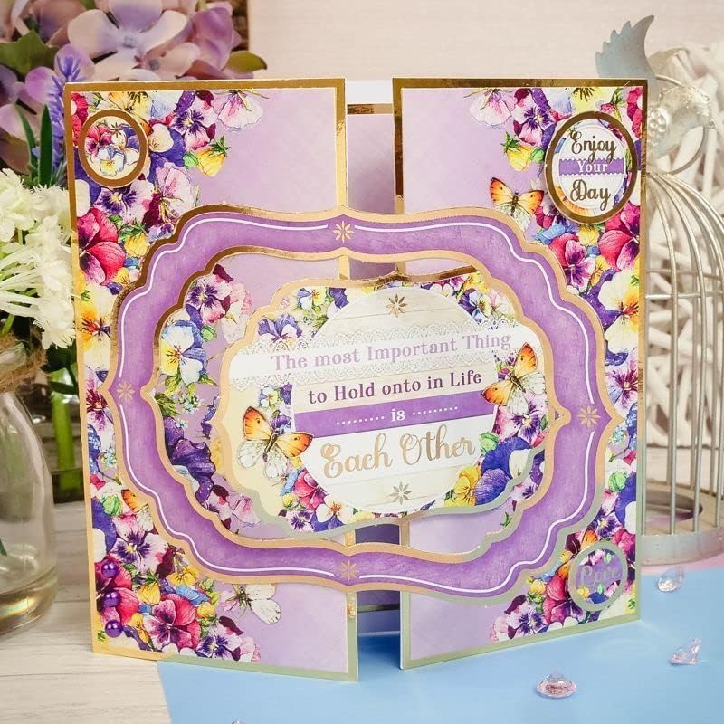 HunkyDory Crafts Deluxe Craft Pads - Perfect Pansies (20 Sheets, A4, Multicolor, Cardmaking Kit) - Image 7
