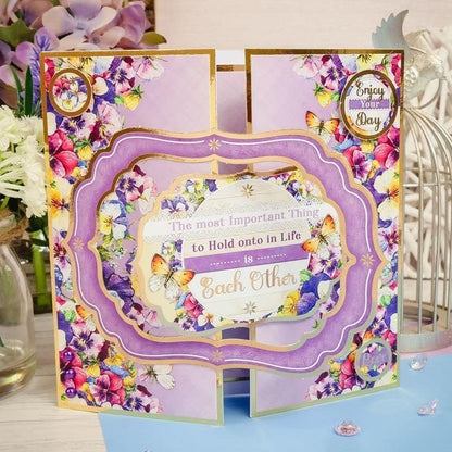 HunkyDory Crafts Deluxe Craft Pads - Perfect Pansies (20 Sheets, A4, Multicolor, Cardmaking Kit) - Image 7