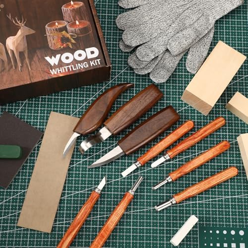 AUGSUN 17Pcs Wood Whittling Carving Tools for Beginners - Image 4