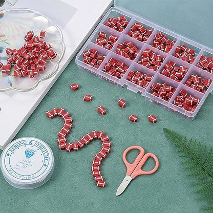 100pcs Sports Polymer Clay Beads Rugby Ball Beads DIY Jewelry Making for Earring Bracelet Necklace Key Chains Craft Accessories (Rugby Ball) - Image 3