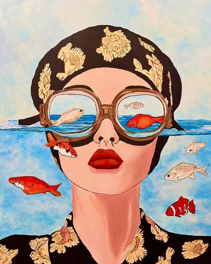 ZRIZQ Paint by Numbers Kit for Adults Beginner,Woman Face,16x20 by ZRIZQ