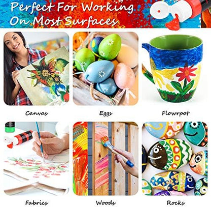 Caliart 42 Colors Acrylic Paint Set with 12 Brushes - Image 5
