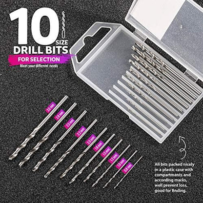 LEOBRO Hand Drill, 222 PCS Pin Vise Hand Drill with Drill Bits(0.8 mm-3 mm), Needle Nose Pliers, Keychain Making Kit, Jewelry Making Supplies, Hand Drill Tools for Jewelry Keychains Making - Image 5