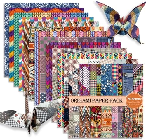 6x6" Origami Paper,50Sheets Double Sided Colored Paper,Square Craft Paper by Mifuner