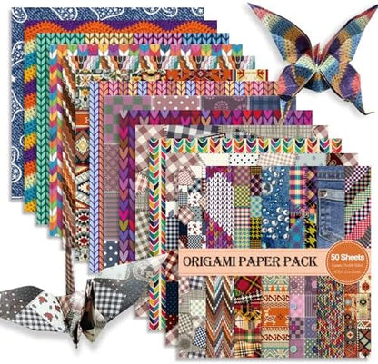 6x6" Origami Paper,50Sheets Double Sided Colored Paper,Square Craft Paper by Mifuner