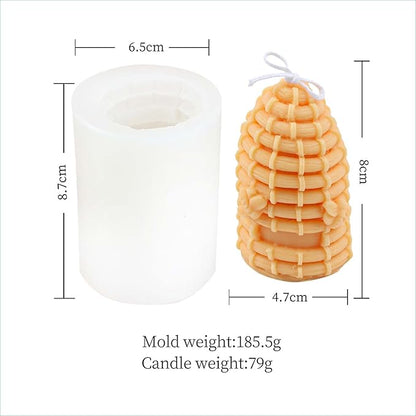 Grainrain 3D Bee Candle Molds Honeycomb Silicone Soap Mold Wax Mold Candle Making Mould (SXY036)