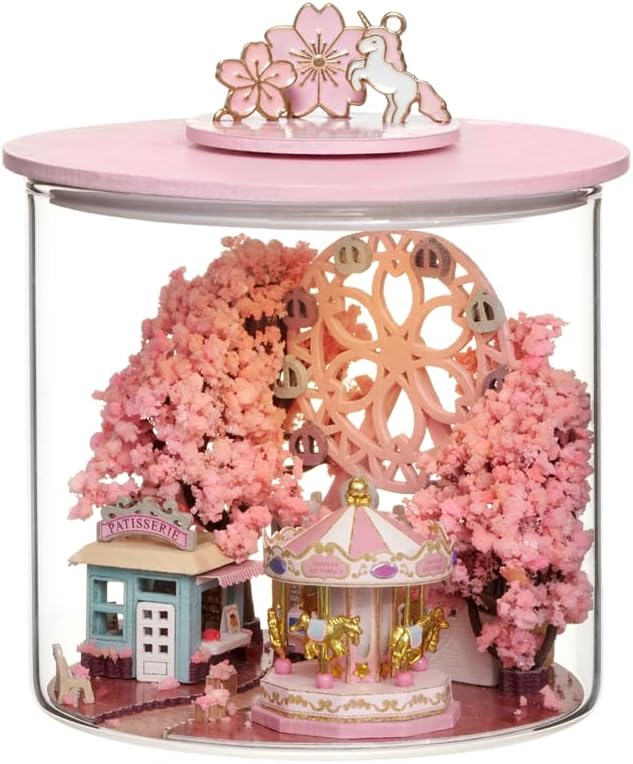 Wizardi Mini House Building Kit - Sakura Scenery DIY Dollhouse Kit - Image 2