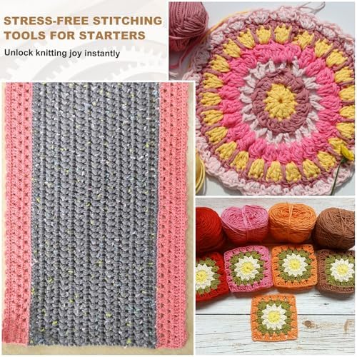 MECCANIXITY 4pcs Weaving Loom, 3.2" 4.3" 5.5" 7" Hexagon Gear Shape Weaving Loom Kit for DIY Crafting, Hanging Decor, Woven Tapestry Knitted Crafts Making - Image 5