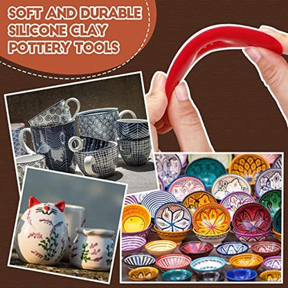 Sherr 12 Pcs Pottery Ribs Rubber Clay Tool, Classic Style, Classic Color - Image 4