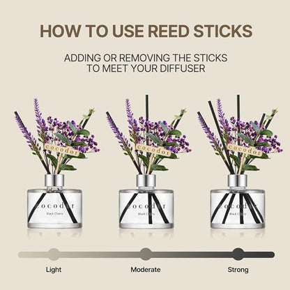 COCODOR Lavender Reed Diffuser/Refreshing Air/6.7oz/1Pack / Home Fragrance Scent Essential Oil Stick Diffuser for Bedroom Bathroom Home Decor for Women
