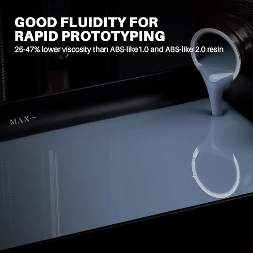 ELEGOO ABS-Like 3D Printer Resin 3.0, 405nm UV-Curing Photopolymer Resin for Mars Saturn Jupiter MSLA DLP LCD 3D Printing with Strength and Toughness, High Precision, Low Viscosity, Translucent 2000g