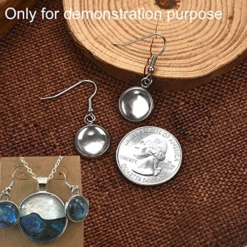 LANBEIDE 40 Packs Earrings Hooks Blanks Fit 12mm Cabochon Settings Trays - Image 4