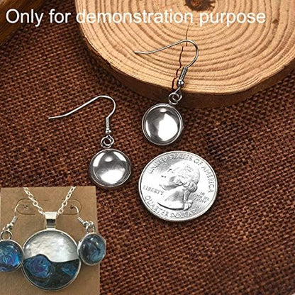 LANBEIDE 40 Packs Earrings Hooks Blanks Fit 12mm Cabochon Settings Trays - Image 4