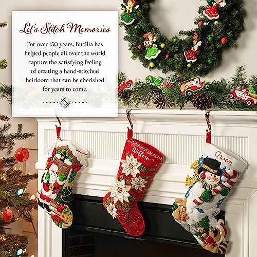 Bucilla Felt Applique 6 Piece Ornament Making Kit, Holiday Greetings, Perfect for DIY Arts and Crafts Projects, 89663E - Image 5