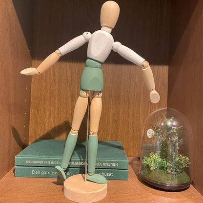 HSOMiD 12'' Artists Wooden Manikin Jointed Mannequin Perfect for Home Decoration / Drawing The Human Figure (A)
