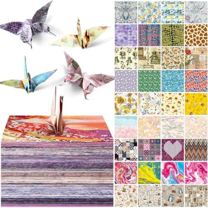 6x6" Origami Paper,10Pack/Set Double Sided Colored Paper,Square Craft Paper by Mifuner