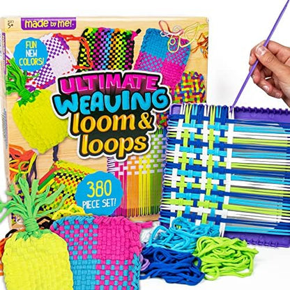 Made By Me Weaving Loom Arts and Crafts Kit, Ultimate Set, 378 Craft Loops by MadebyMe