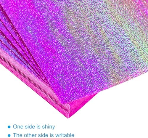 MECCANIXITY 100 Sheet Glitter Origami Paper 4x4 Inch Shiny Sparkly Square Folding Sheet 10x10cm Iridescent Paper for DIY Art, Craft Decor, Rose Red - Image 4