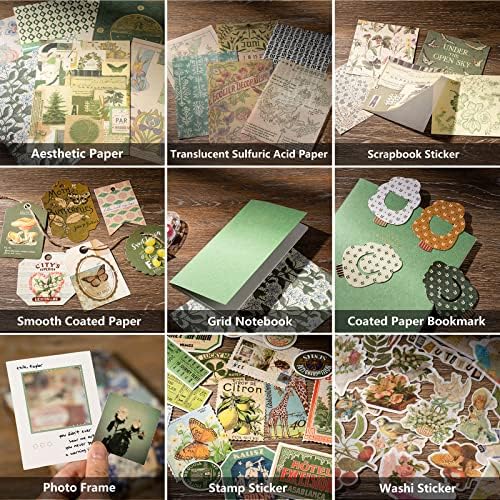 JOYCHOIC Vintage Junk Journal Supplies Aesthetic Journaling Kit, Scrapbook Papers Stickers Large Collection for Bullet Scrapbooking Materials, Planner DIY Arts Craft Collage, Adults - Image 6