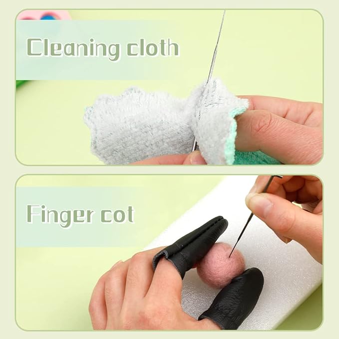 JUPEAN 228 Pcs Needle Felting Kit Wool Felting Tools for Beginner 50 Colors Wool Roving Starter Felting Kit with Felting Needles Foam Mat Needle Felting Supplies Storage Bag for DIY Craft Making