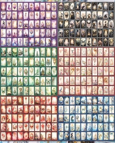 Aromoty 6 Set 300 Pcs Vintage Washi Stickers Book Kit Junk Journal Supplies - Image 4