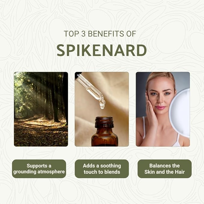 Nature Packaged Organic Spikenard Essential Oil - Direct from Annapurna Aroma Nepal - Steam Distilled - Aceite de Nardo for Aromatherapy, Massage, Diffuser, DIY Candle and Soap Making - 8oz