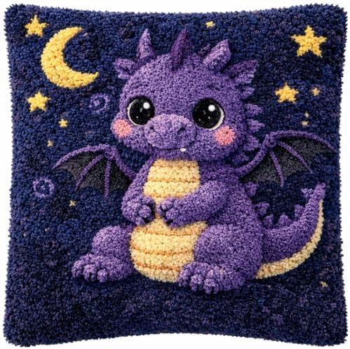 YOOTOM Dragon Latch Hook Kits,Embroidery Pillow Cover Making Kits by YOOTOM