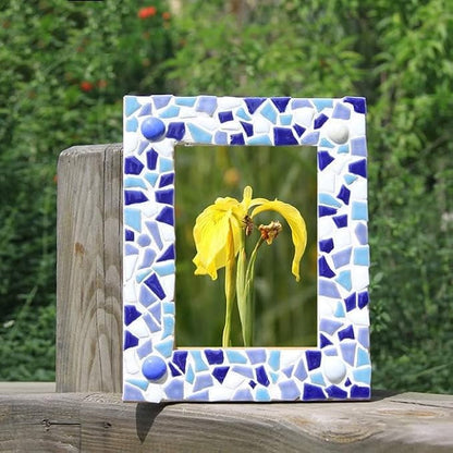 500g/1.1lb Random Color Irregular Ceramics Mosaic Tiles,DIY Making Creative Ceramic Mosaic Tiles for DIY Craft Plates Flowerpots Vases Cups Mosaic Making Supplies (Irregular Rainbow)