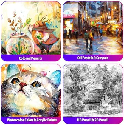 iBayam Art Set,195-Pack Arts and Crafts for Kids Ages 8-12, Deluxe Gift Box - Image 3