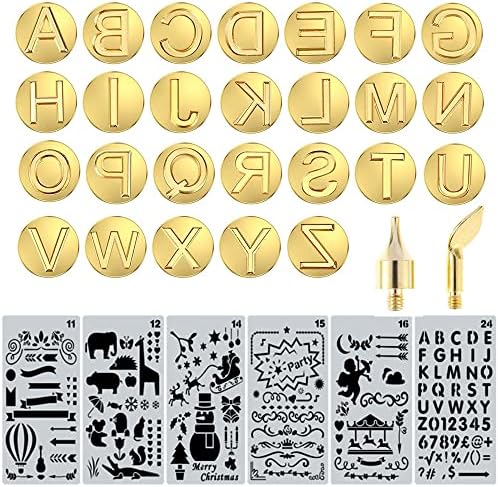 Wood Burning Tips Letters Uppercase Alphabet Branding and Personalization Set for Wood and Other Surfaces by Wooden Letters (Copper) by Ryoma