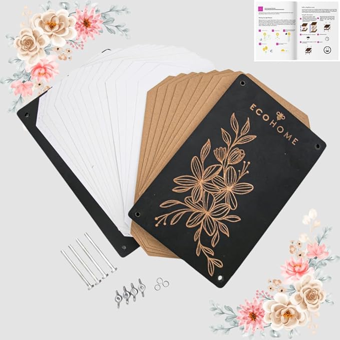 ECOHOME Flower Press Kit for Preserving Plants and Pressed Flowers - Empower Your Creativity with Botanical Art & Craft Supplies to Preserve Cherished Nature Memories