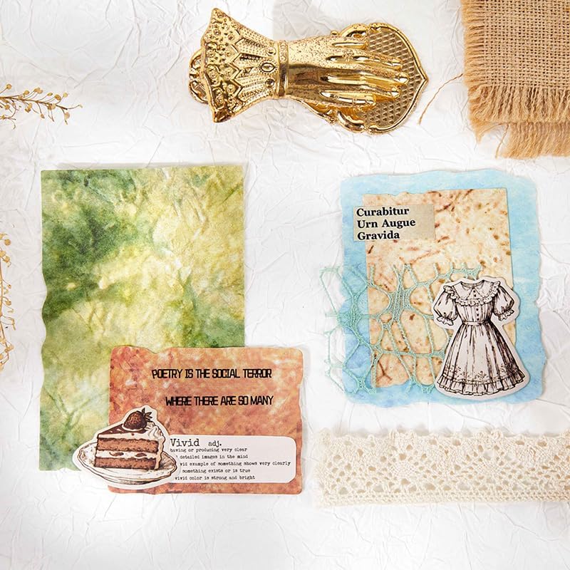 192 Pcs Textured Scrapbook Paper Kit, Embossed Rice Decoupage Paper - Image 3