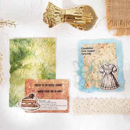 192 Pcs Textured Scrapbook Paper Kit, Embossed Rice Decoupage Paper - Image 3