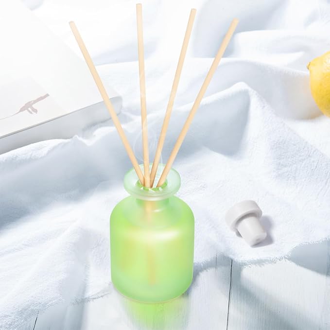 YISOWUH Reed Diffuser - Jasmine Lily 3.38oz (100ml) 1 Pack Essential Oil Reed Diffuser Set with 8 Sticks, Long Lasting Fragrance for Home, Bathroom, Bedroom, Room, Decor