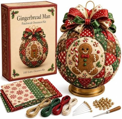 Christmas Classics Patchwork Ornament DIY Kit, Quilted Tree Fabric by Unknown