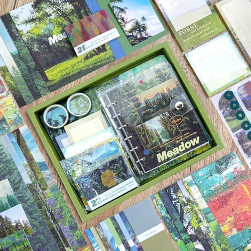 Scrapbooking Supplies Kit, A6 Grid Notebook, Vintage Junk Journaling Kit - Image 6