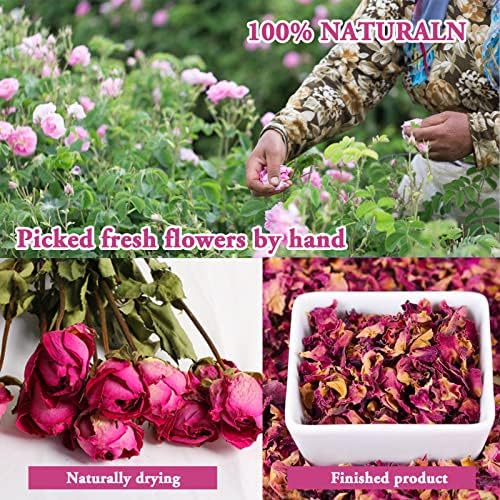 SACATR Dried Flowers, 50 Bags 100% Natural Dried Herbs Kit for Soap Making, Candle, Resin Jewelry Making, Bath, Nail - Include Rose Petals, Rosebuds, Lilium, Jasmine, Don't Forget Me and More - Image 3