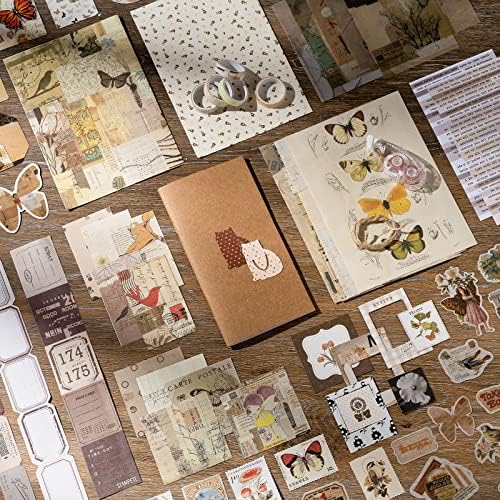 JOYCHOIC Vintage Scrapbooking Supplies Aesthetic Journaling Kit, Scrapbook Large Collection for Bullet Junk Journal, Arts Craft Collage, Beginners, Ephemera - Image 3